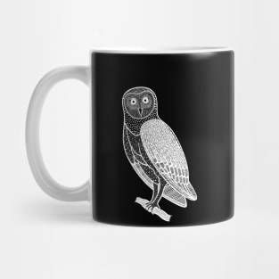 Barn Owl - detailed hand drawn bird design Mug